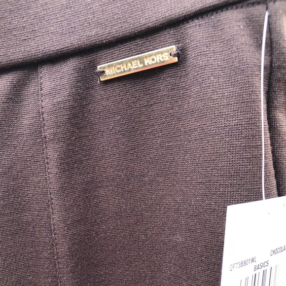 NWT Michael Kors size S brown spandex pants - Picture 3 of 5